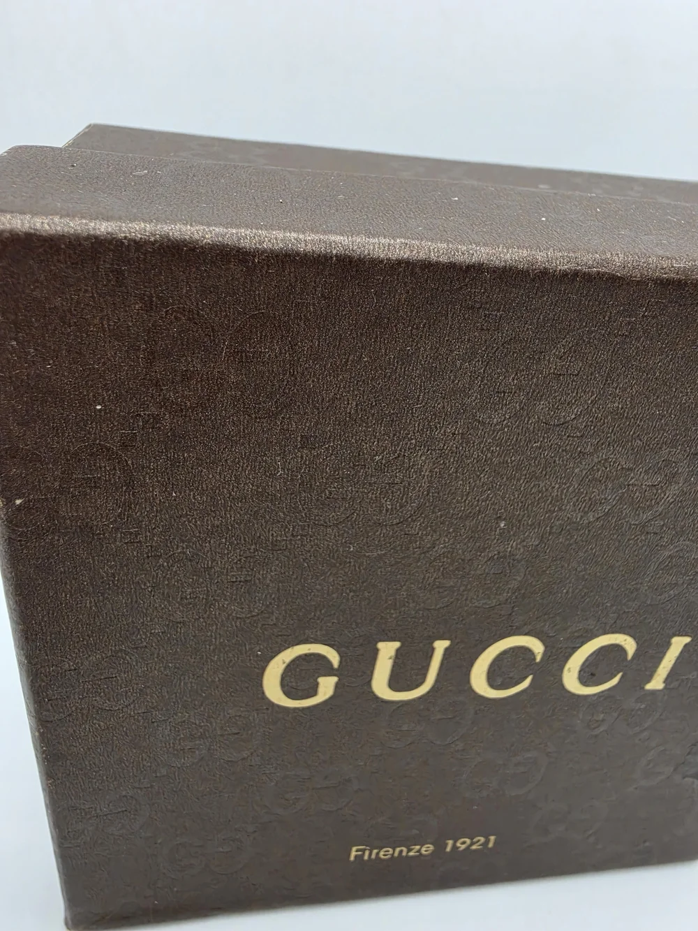 Vintage Gucci Firenze 1921 Gift Belt Box Chocolate Brown Accessories Box